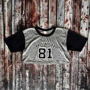 Hawaii Gray Cropped Tee